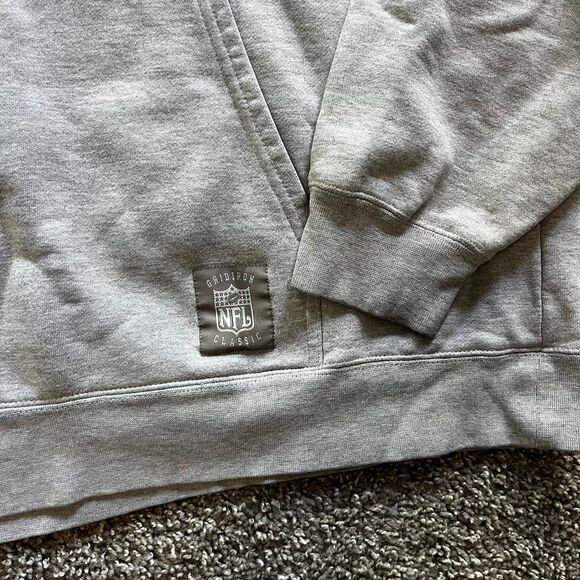 VTG Y2K Reebok Pittsburgh Steelers Hoodie Sweatshirt Gridiron Grey Mens XL - Picture 4 of 7